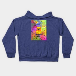 PSYCHEDELIC Autumn Owl Kids Hoodie